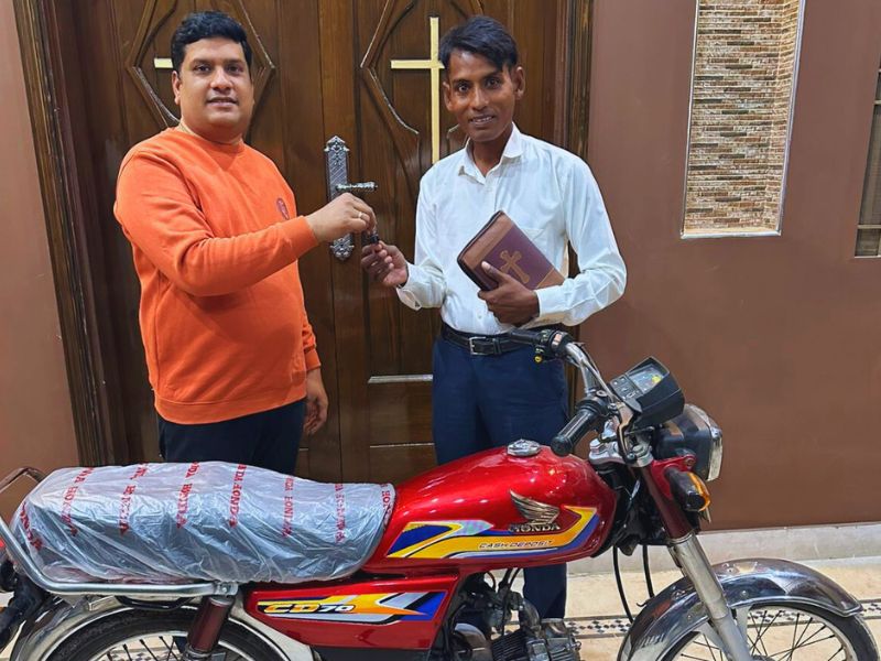 Motorbikes Distribution by Harvest Pakistan