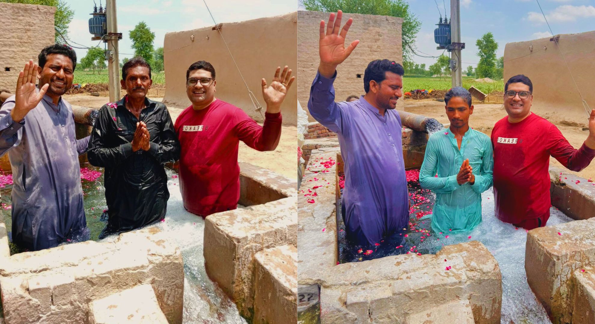 Water Baptisms by Harvest Pakistan